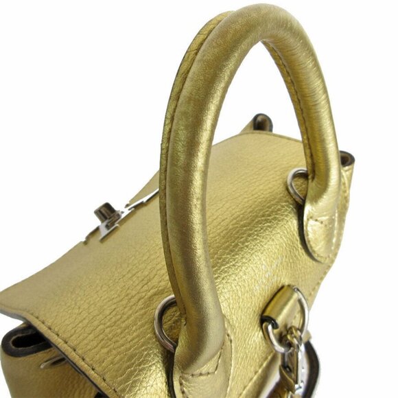 Auth LOUIS VUITTON LockmeBackpack gold leather M54575 s0141a - Picture 7 of 11